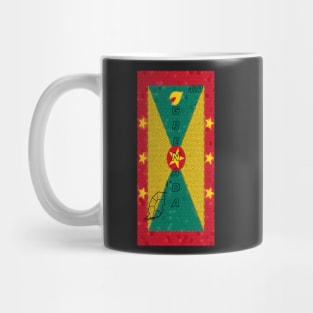 Grenada Flag Design with Map Outline and Area Code - Soca Mode Mug